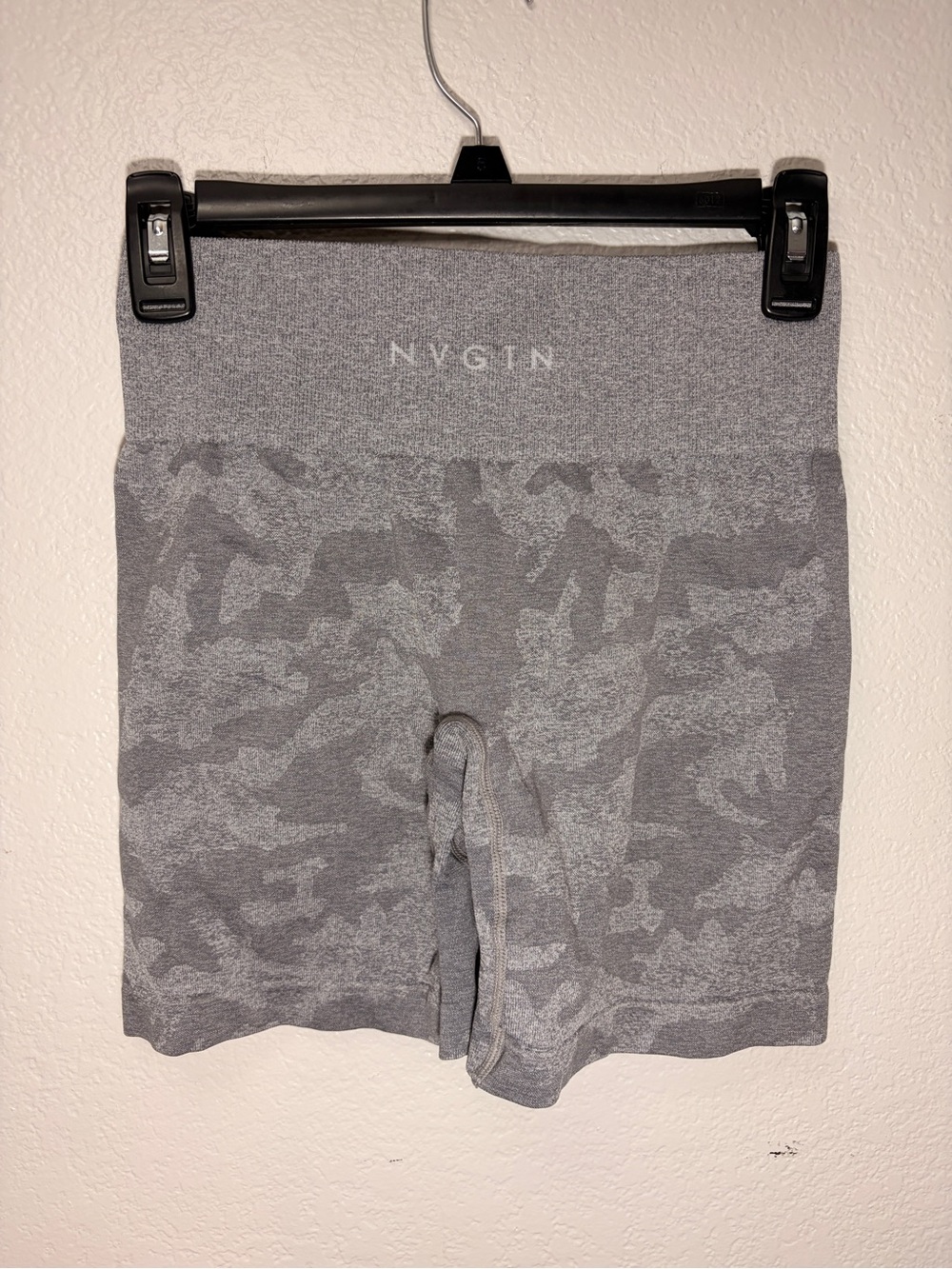 NVGTN Gray Camo High-Rise Women’s Bike Shorts